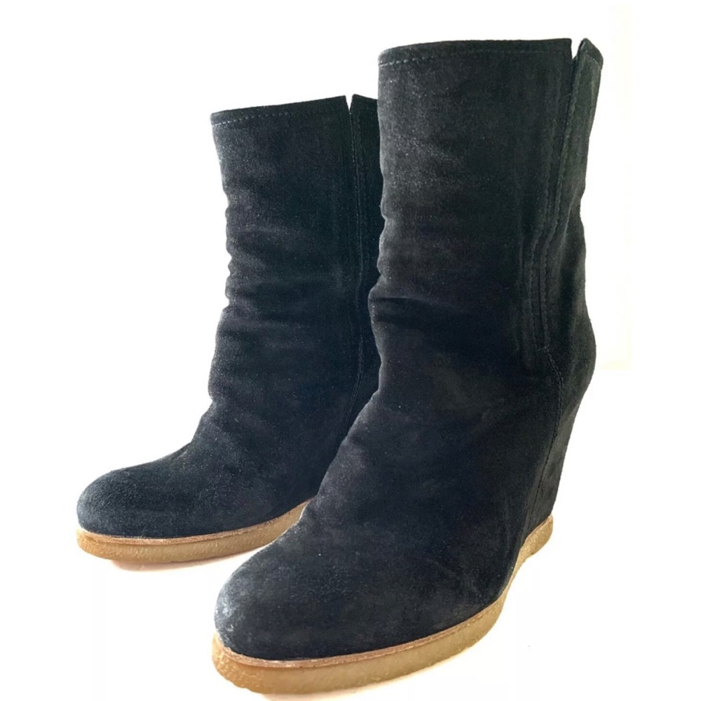 Stuart Weitzman  Bootscout Wedge  Booties Suede